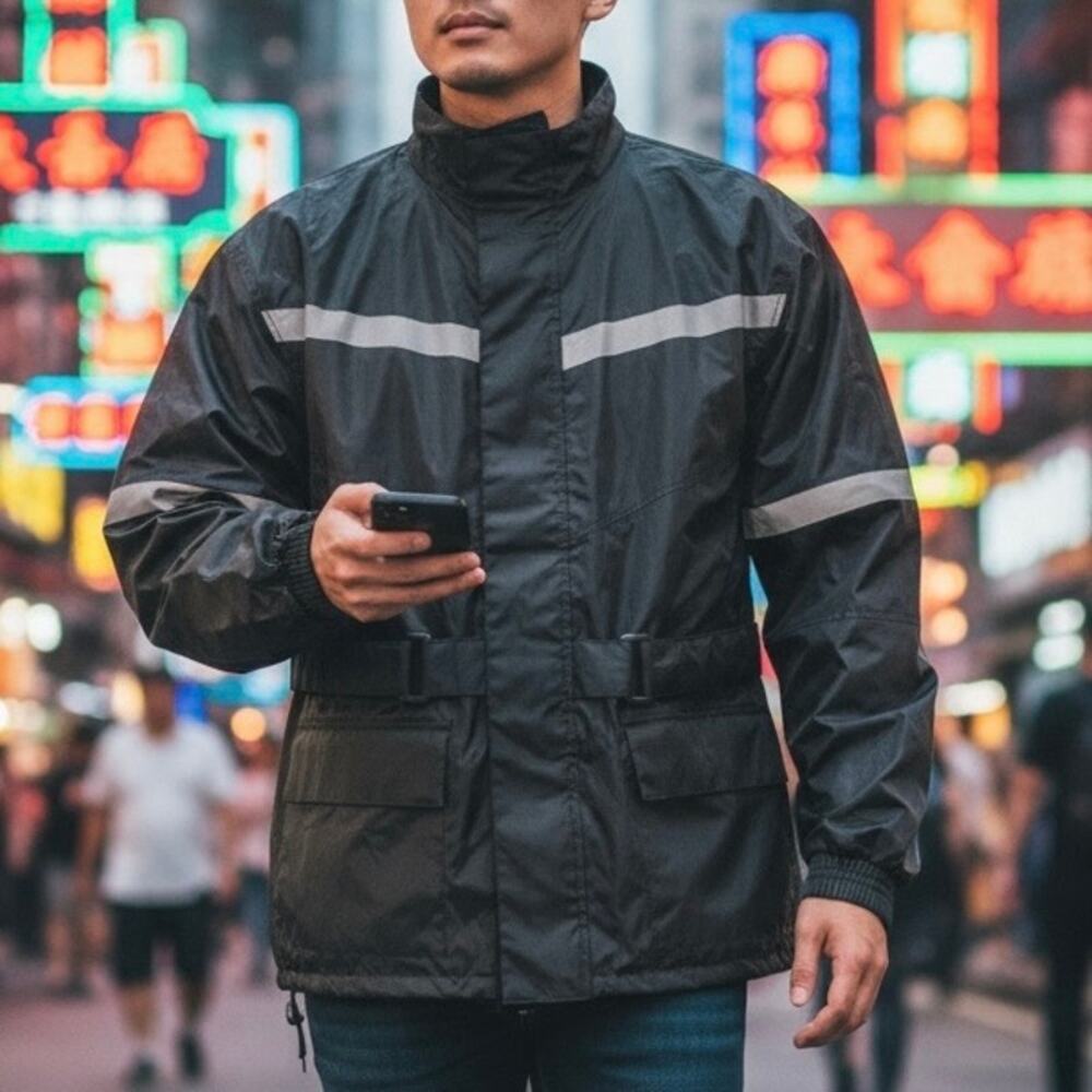 Mens Coat Size Large Motocross Street Bike Waterproof Reflective Everyday